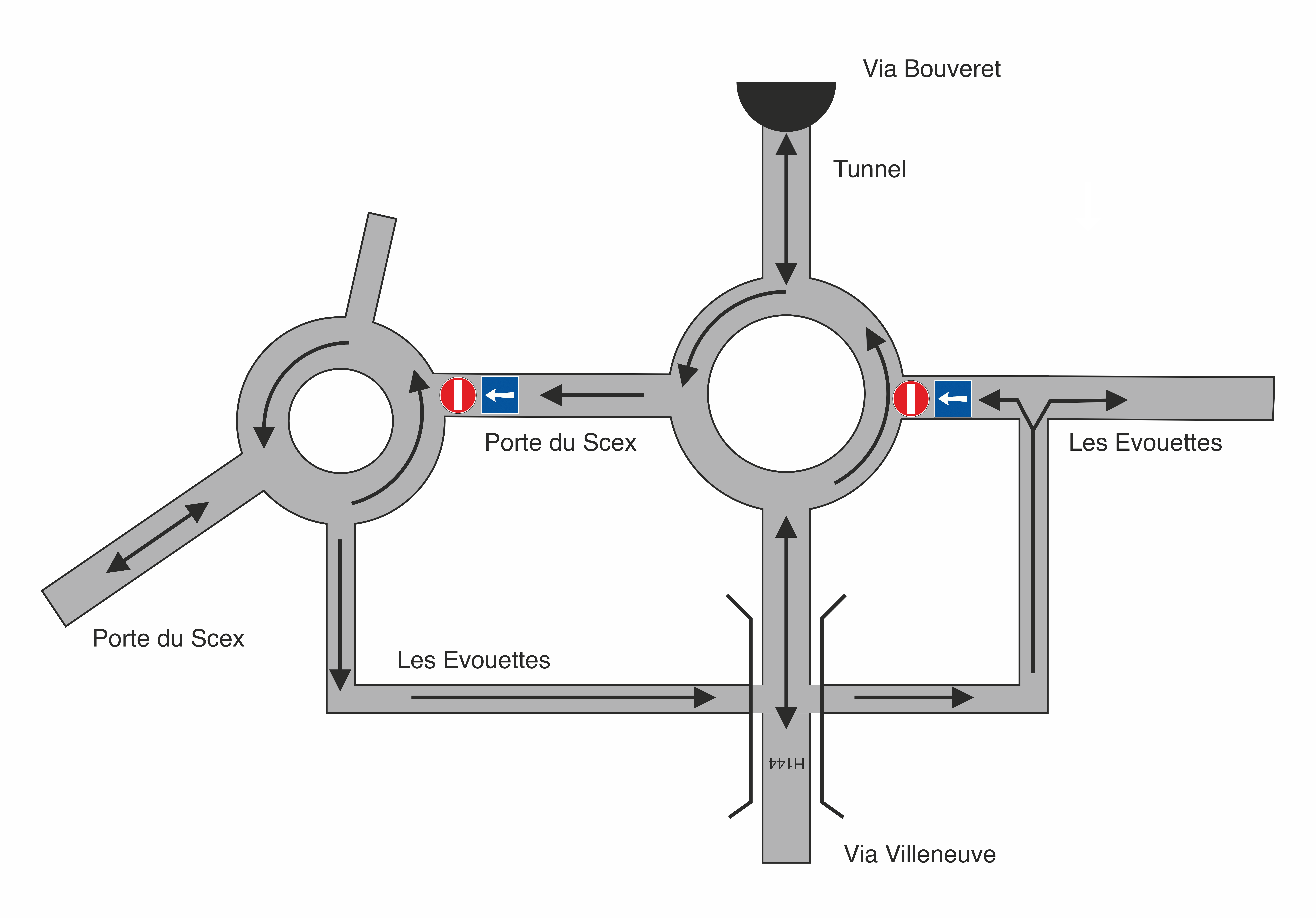 Plan original de la proposition de modification temporaire de circulation